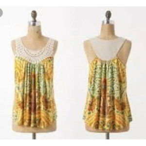 Anthropologie Urubamba Floral Crochet Knit Top